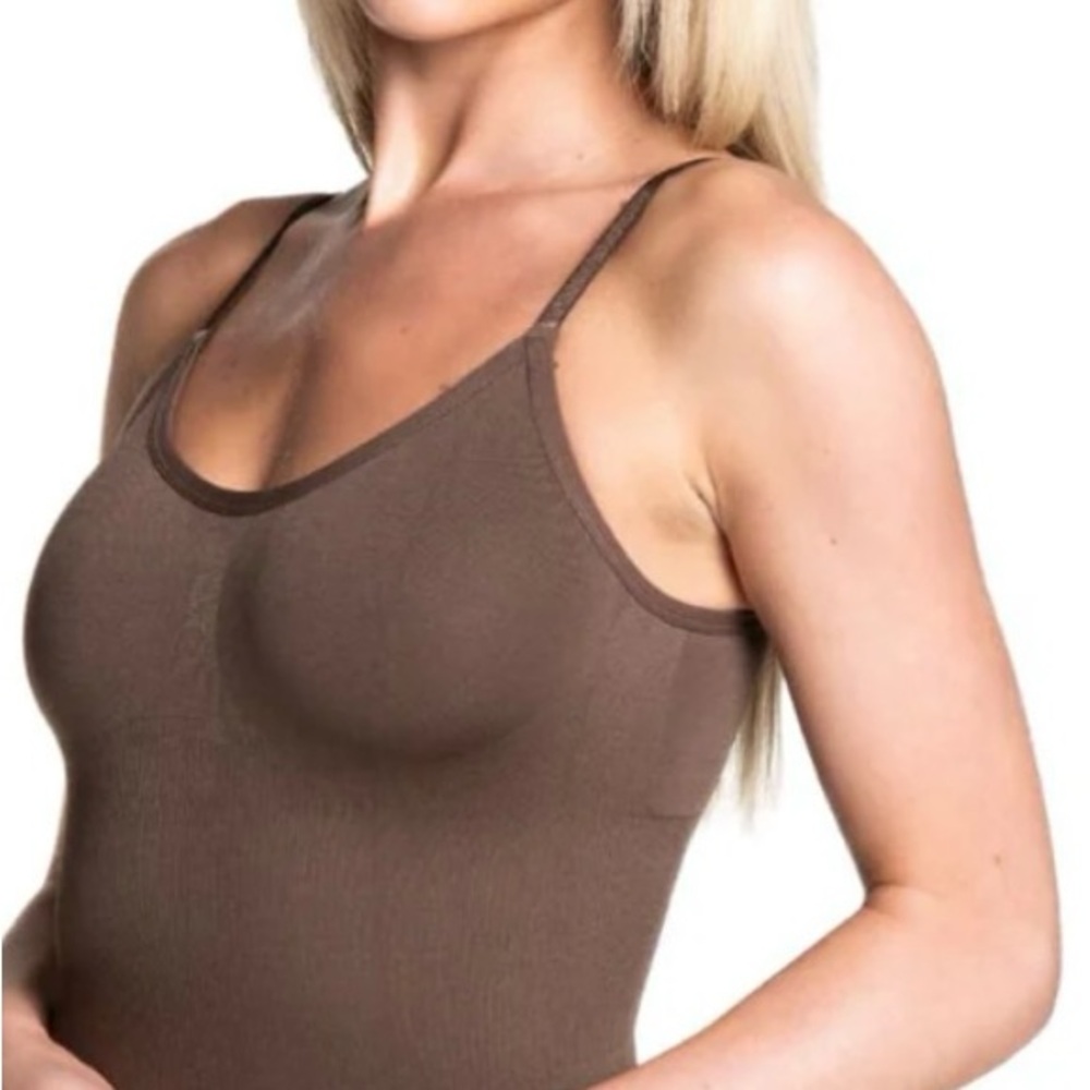 Brown Ribbed Shape Wear/Thong - Picture 4 of 4
